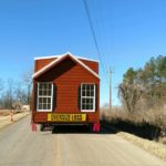 red mobile home oversize load