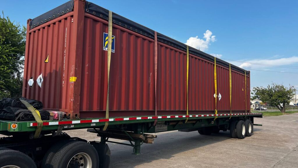 40ft Open Top Container (in gauge and tarped)