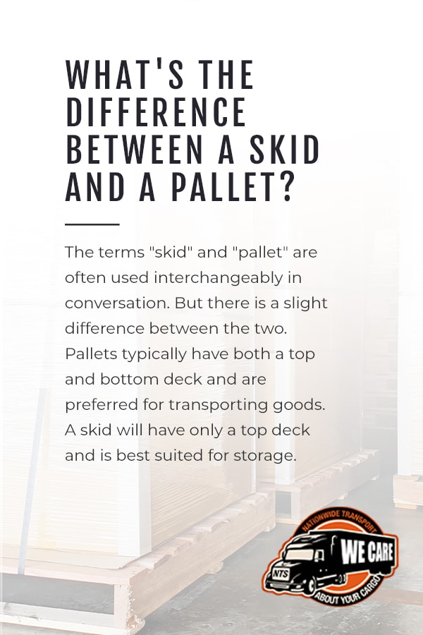 What's the Difference Between a Skid and a Pallet