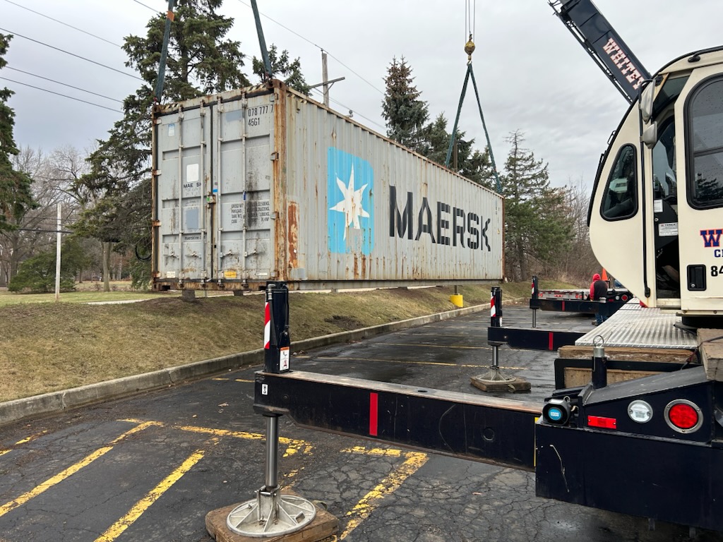 1 40 FT Shipping Container of White Oak Beams