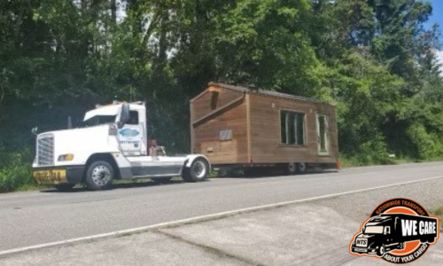 Transporting a Tiny Home.