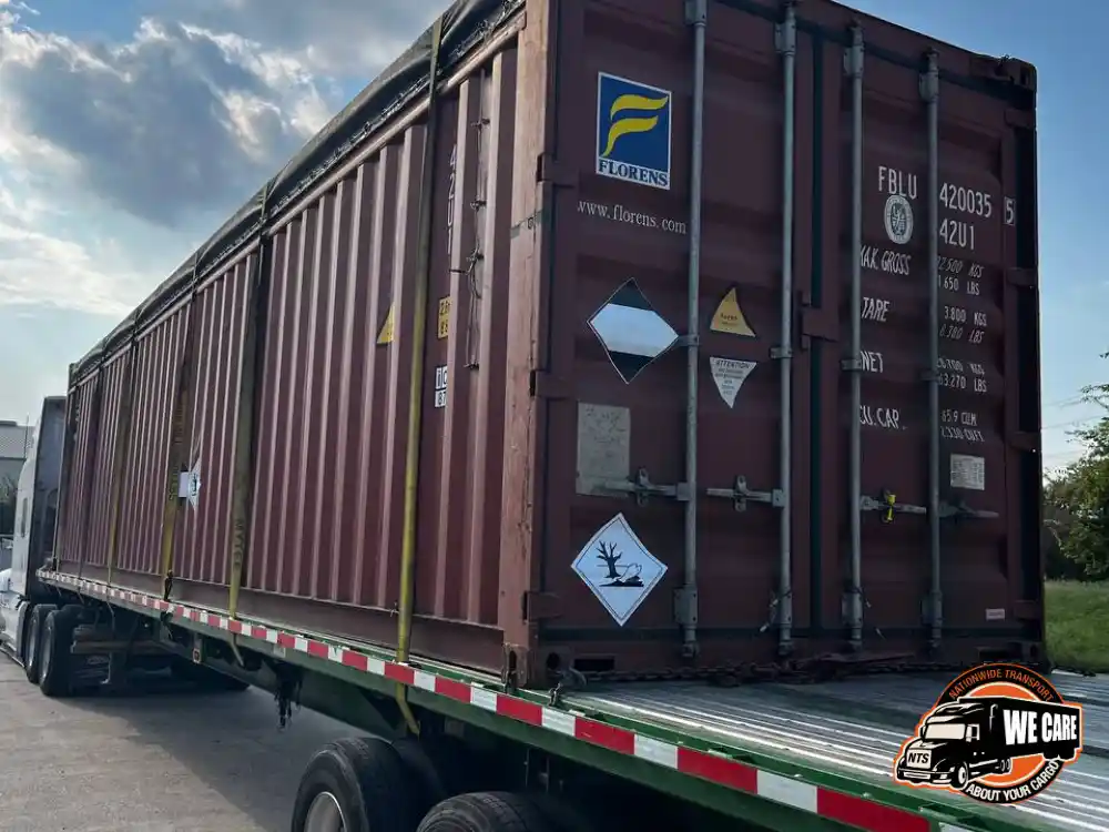 Transporting a shipping container with NTS Logistics